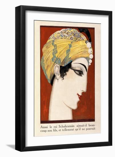 Front Cover, from 'History of the Princess Boudour- Tales of a Thousand and One Nights', 1926-Francois-Louis Schmied-Framed Giclee Print