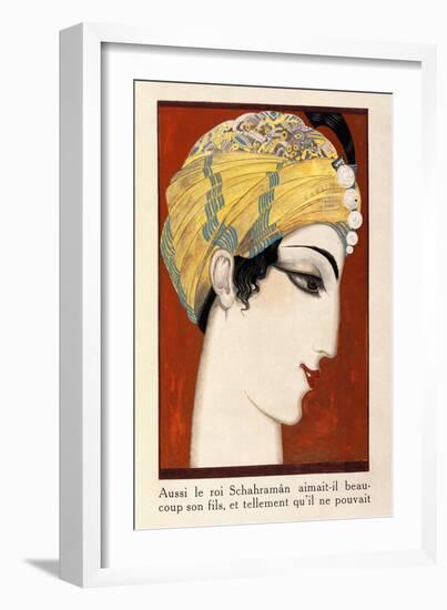 Front Cover, from 'History of the Princess Boudour- Tales of a Thousand and One Nights', 1926-Francois-Louis Schmied-Framed Giclee Print