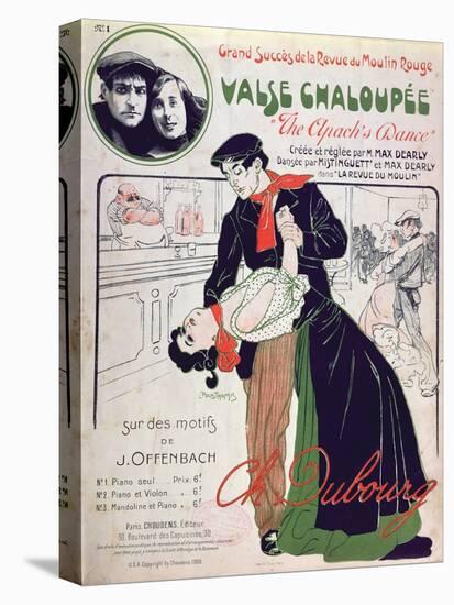 Front Cover Illustration of the Music Score for 'Valse Chaloupee' ('The Apache's Dance)-Leon Pousthomis-Stretched Canvas