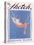 Front Cover Illustration Showing a Lady Relaxing in a Hammock Reading a Book-null-Stretched Canvas