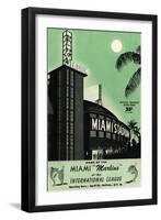 Front Cover Miami Stadium Official Souvenir Score Book in 1956-null-Framed Giclee Print