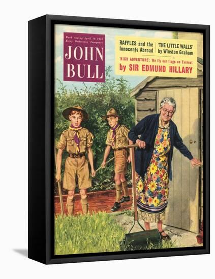 Front Cover of 'John Bull', April 1955-null-Framed Stretched Canvas