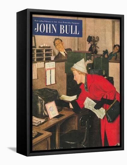 Front Cover of 'John Bull', February 1953-null-Framed Stretched Canvas
