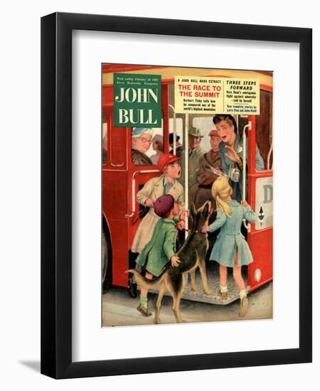 Front Cover of 'John Bull', February 1957-null-Framed Premium Giclee Print