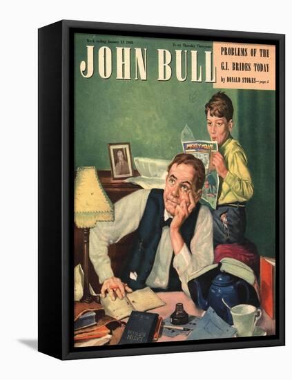 Front Cover of 'John Bull', January 1948-null-Framed Stretched Canvas