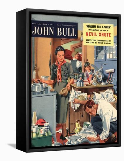 Front Cover of 'John Bull', March 1955-null-Framed Stretched Canvas