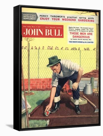 Front Cover of 'John Bull', March 1957-null-Framed Stretched Canvas