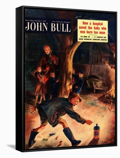 Front Cover of 'John Bull', November 1953-null-Framed Stretched Canvas