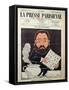 Front Cover of 'La Presse Parisienne' with a Caricature of Emile Zola-Emile Cohl-Framed Stretched Canvas