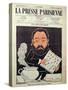 Front Cover of 'La Presse Parisienne' with a Caricature of Emile Zola-Emile Cohl-Stretched Canvas