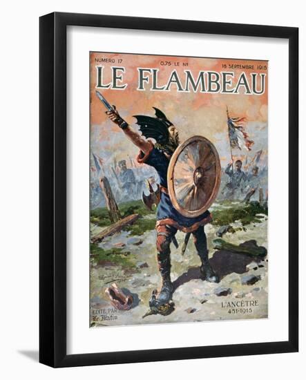 Front Cover of Le Flambeau (The Torc), 18 September 1915-null-Framed Giclee Print