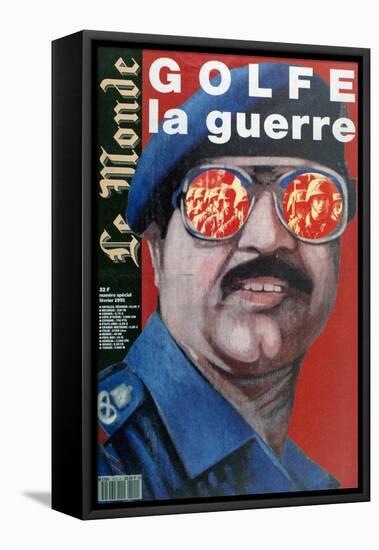 Front Cover of Le Monde, Febuary 1991-null-Framed Stretched Canvas