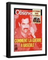 Front Cover of Le Nouvel Observateur, Febuary 1991-null-Framed Giclee Print