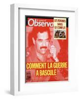 Front Cover of Le Nouvel Observateur, Febuary 1991-null-Framed Giclee Print