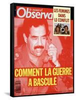 Front Cover of Le Nouvel Observateur, Febuary 1991-null-Framed Stretched Canvas