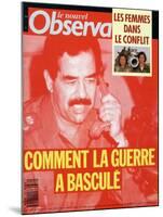 Front Cover of Le Nouvel Observateur, Febuary 1991-null-Mounted Giclee Print