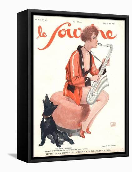 Front Cover of 'Le Sourire', 1929-Georges Leonnec-Framed Stretched Canvas