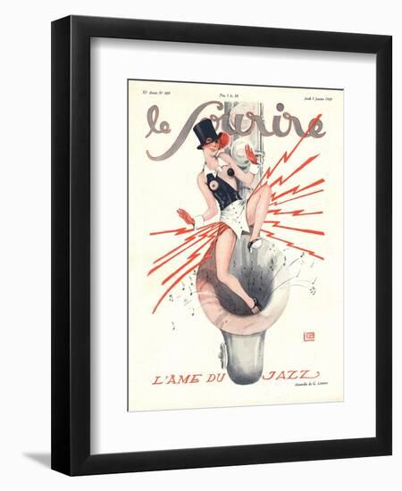 Front Cover of 'Le Sourire', January 1929-Georges Leonnec-Framed Premium Giclee Print