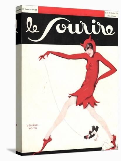 Front Cover of 'Le Sourire', October 1932-null-Stretched Canvas