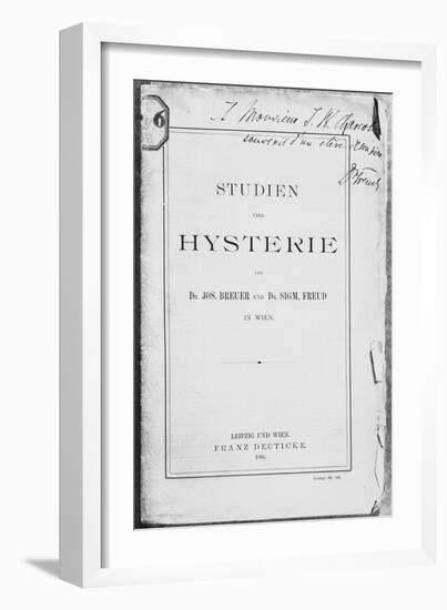 Front Cover of 'Studien uber Hysterie' by Josef Breuer-Sigmund Freud-Framed Giclee Print
