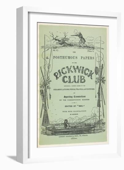 Front Cover of the First Issue of the Pickwick Papers-Robert Seymour-Framed Art Print