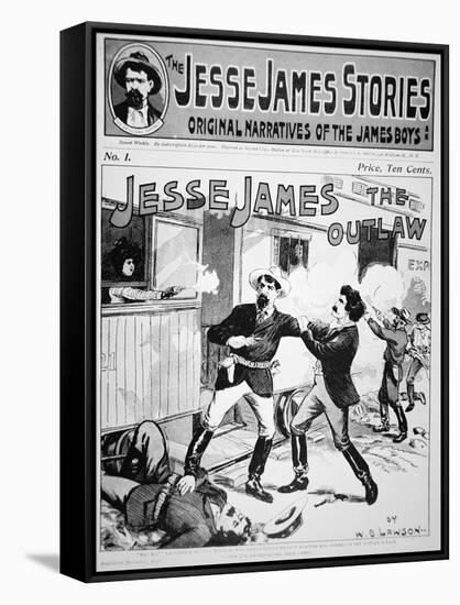 Front Cover of The Jesse James Stories Printed 1898-null-Framed Stretched Canvas