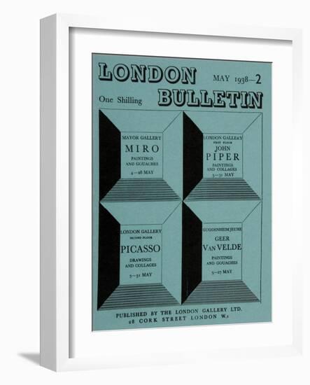 Front Cover of the 'London Bulletin', No. 2, May 1938-null-Framed Giclee Print