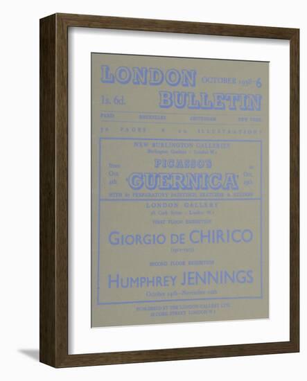 Front Cover of the 'London Bulletin', No. 6, October 1938-null-Framed Giclee Print