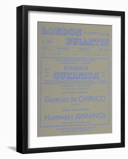 Front Cover of the 'London Bulletin', No. 6, October 1938-null-Framed Giclee Print