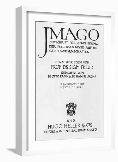 Front Cover of the Magazine 'Imago', published by Hugo Heller, Leipzig und Wien, April 1913-Sigmund Freud-Framed Giclee Print