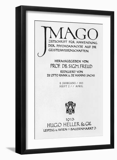 Front Cover of the Magazine 'Imago', published by Hugo Heller, Leipzig und Wien, April 1913-Sigmund Freud-Framed Premium Giclee Print