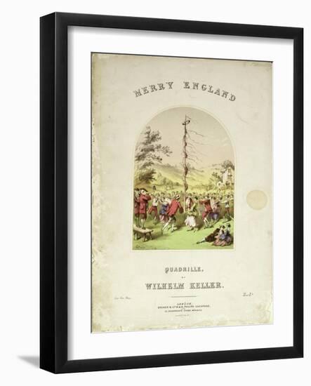 Front Cover of the Music Cover for 'Merry England', a Quadrille by Wilhelm Keller-null-Framed Giclee Print