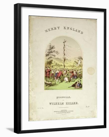 Front Cover of the Music Cover for 'Merry England', a Quadrille by Wilhelm Keller-null-Framed Giclee Print