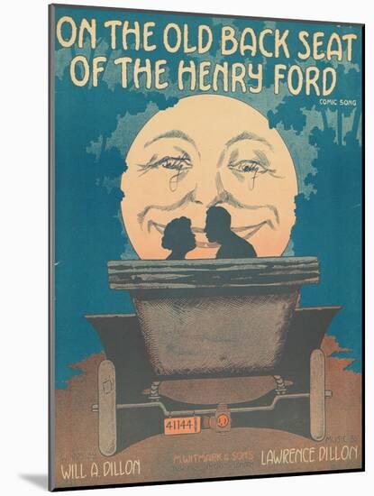 Front Cover of the Score of 'On the Old Back Seat of the Henry Ford', C.1935-null-Mounted Giclee Print