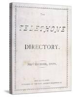 Front Cover of 'The Telephone Directory' of November 1878, 1878-null-Stretched Canvas