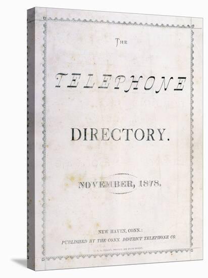 Front Cover of 'The Telephone Directory' of November 1878, 1878-null-Stretched Canvas