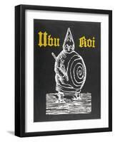 Front Cover of Ubu Roi Depicting Pere Ubu and the Spiral Adorning His Belly-null-Framed Photographic Print