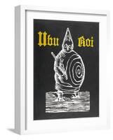 Front Cover of Ubu Roi Depicting Pere Ubu and the Spiral Adorning His Belly-null-Framed Photographic Print