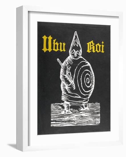 Front Cover of Ubu Roi Depicting Pere Ubu and the Spiral Adorning His Belly-null-Framed Photographic Print