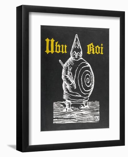 Front Cover of Ubu Roi Depicting Pere Ubu and the Spiral Adorning His Belly-null-Framed Photographic Print