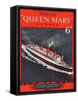 Front Cover of Weekly Illustrated Magazine - Queen Mary (Steamship) Special Issue-null-Framed Stretched Canvas