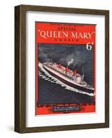 Front Cover of Weekly Illustrated Magazine - Queen Mary (Steamship) Special Issue-null-Framed Photographic Print