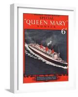 Front Cover of Weekly Illustrated Magazine - Queen Mary (Steamship) Special Issue-null-Framed Photographic Print