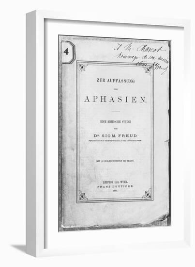 Front Cover of 'Zur Auffassung der Aphasien' dedicated to Jean Martin Charcot-Sigmund Freud-Framed Giclee Print