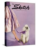 Front Cover Photograph Showing a Lady Posed with a Poodle-null-Stretched Canvas