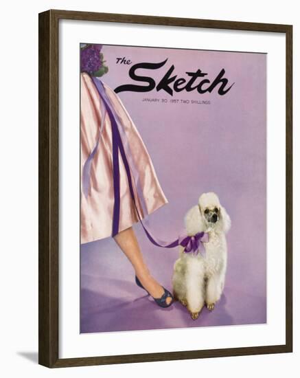 Front Cover Photograph Showing a Lady Posed with a Poodle-null-Framed Photographic Print