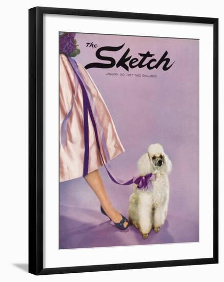 Front Cover Photograph Showing a Lady Posed with a Poodle-null-Framed Photographic Print