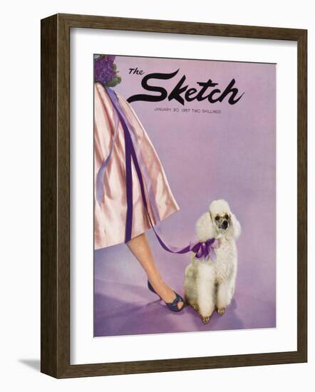 Front Cover Photograph Showing a Lady Posed with a Poodle-null-Framed Photographic Print