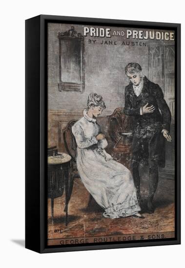 Front Cover To the Novel, 'Pride and Prejudice' by Jane Austen-null-Framed Stretched Canvas