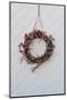 Front door, detail, autumnal decoration, willow wreath, heather-mauritius images-Mounted Photographic Print